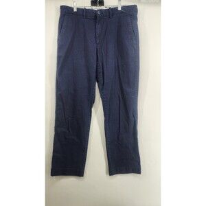 J.CREW Mens 34X30 Navy Blue Flex Straight Chino Cotton Pants